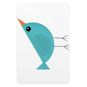Adorable Whimsical Bird Nature Art Magnet