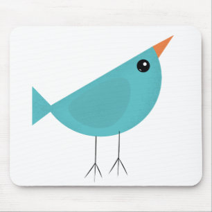 Adorable Whimsical Bird Nature Art Mouse Mat