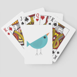 Adorable Whimsical Bird Nature Art Playing Cards