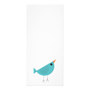 Adorable Whimsical Bird Nature Art Rack Card