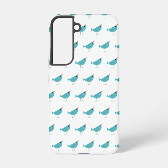 Adorable Whimsical Bird Nature Art Samsung Galaxy S22 Case (Back)