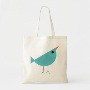 Adorable Whimsical Bird Nature Art Tote Bag