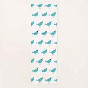 Adorable Whimsical Bird Nature Art Yoga Mat