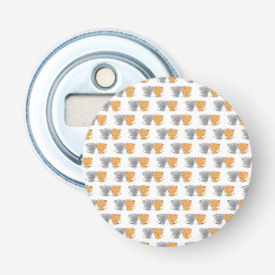 Adorable Whimsical Kittens Orange and Grey Bottle Opener