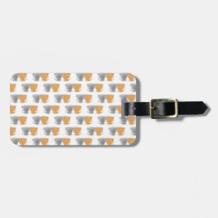 Adorable Whimsical Kittens Orange and Grey Luggage Tag