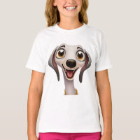 Adorable Whippet - A Cartoon Style Artwork