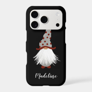 Adorable white bearded gnome with name