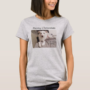 Adorable White Dog With Soulful Eyes Relaxing T-Shirt
