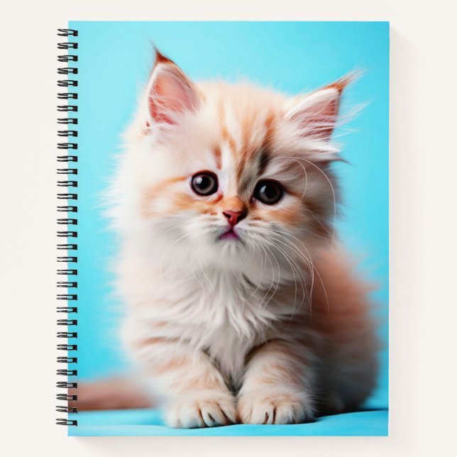 Adorable White Kitten Potrait-54971 Notebook (Front)