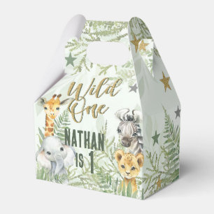 Adorable Wild One Safari Animals Party Boxes