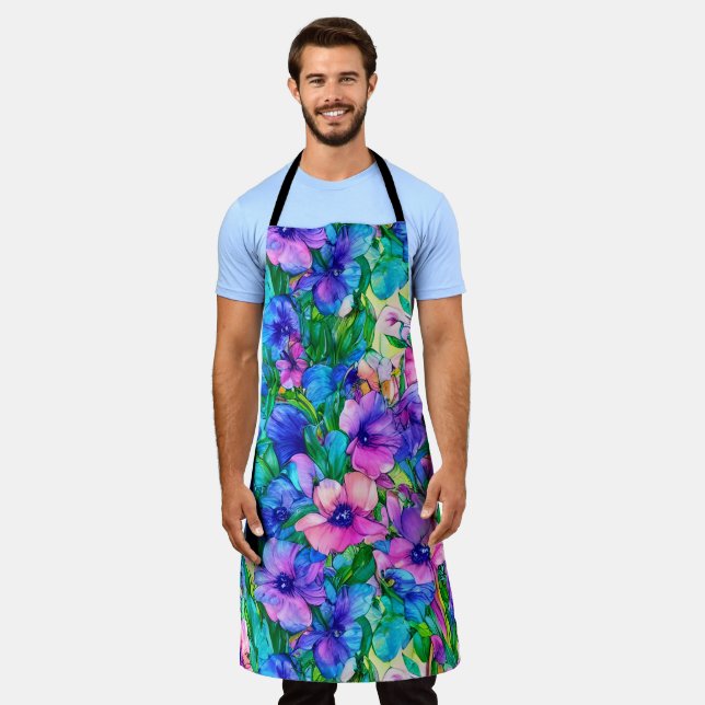 adorable WILD ROSES Apron (Worn)