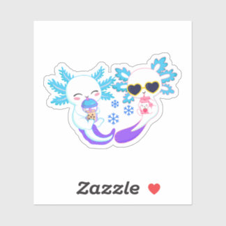 Adorable Winter Axolotl Couple