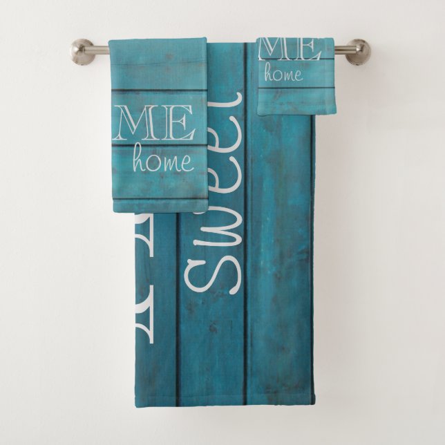 Adorable Wood Texture,Home Sweet Home Bath Towel Set (Insitu)