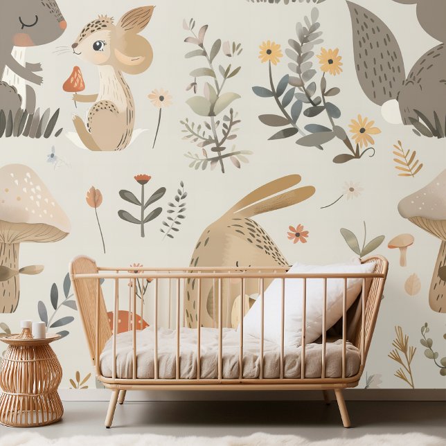 Adorable Woodland Animal in Neutral Tones  Wallpaper (Creator Uploaded)