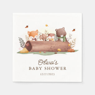 Adorable Woodland Animals Napkin