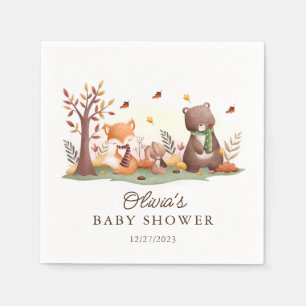 Adorable Woodland Animals Napkin