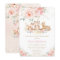 Adorable Woodland Blush Floral Girly Baby Shower