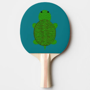 Adorable Yarn Textured Turtle Ping Pong Paddle