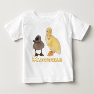 Adorable Yellow and Grey Ducklings Photograph Baby T-Shirt