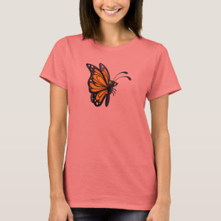 Adorable Yellow Cartoon Butterfly Women's Apparel T-Shirt