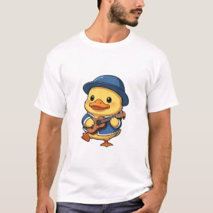 Adorable Yellow Duckling Wearing Blue Hat T-Shirt