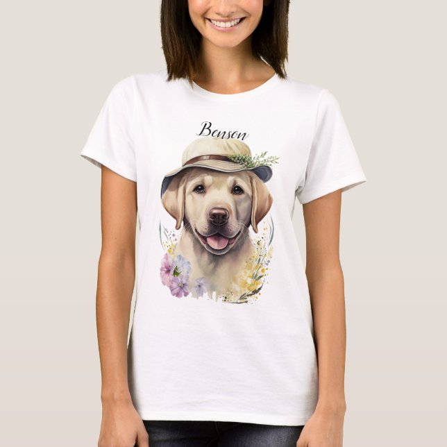 ADORABLE YELLOW LABRADOR RETRIEVER PUPPY T-Shirt (Front)