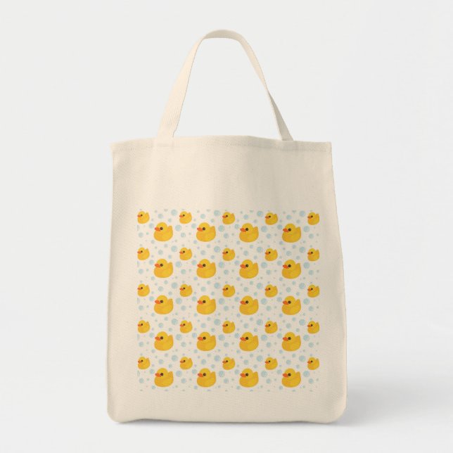 Adorable Yellow Rubber Ducks Duckies Tote Bag (Front)