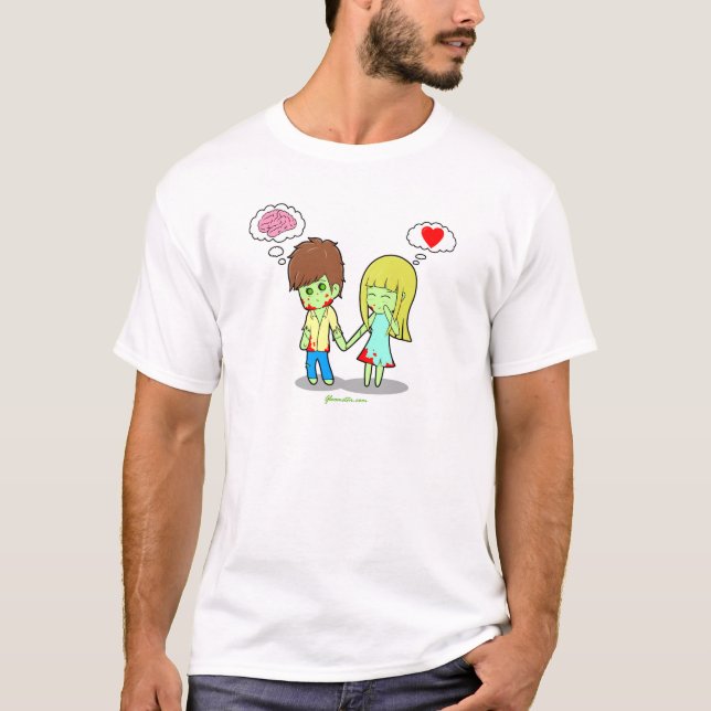 Adorable Zombie Couple T-Shirt (Front)