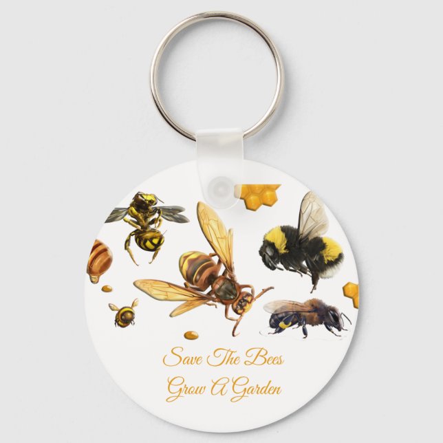 Adorables [3D] Save The Bees Custom  Key Ring (Front)