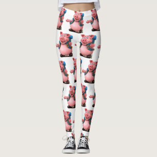 Adorables 3D Universe Pig BackPacker  Leggings
