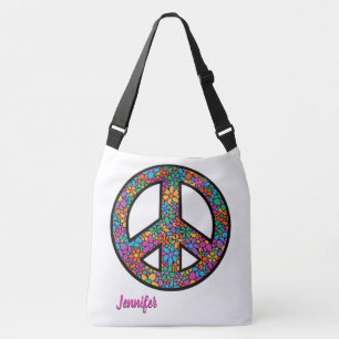 Adorables Bohemian Peace Symbol Custom Crossbody Bag