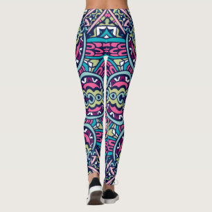 Adorables Bohemian Style Pink Blue & Green Leggings