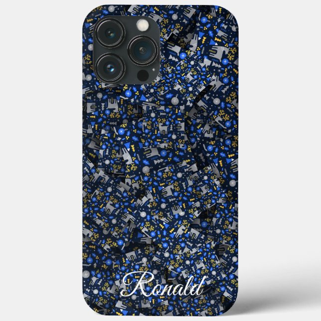 Adorables Christmas [3D] Scandinavian Style Blue  Case-Mate iPhone Case (Back)