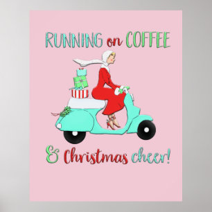 Adorables Christmas Coffee And Cheer Poster