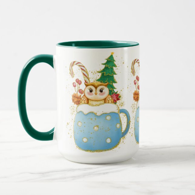 Adorables Christmas Cute Owl Mug (Left)