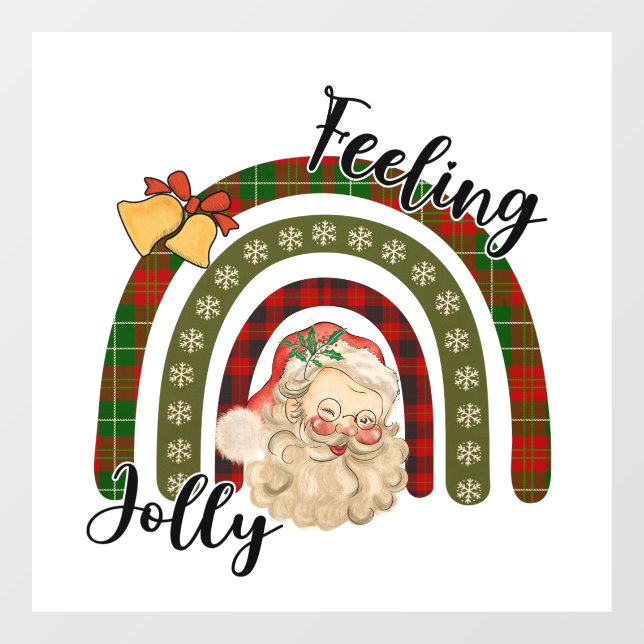 Adorables Christmas Feeling Jolly Window Cling (Sheet)