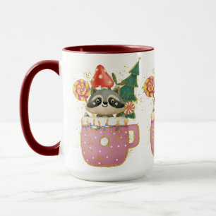 Adorables Christmas Loveable Racoon Mug