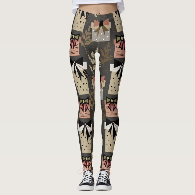 Adorables Christmas Presents Muted Colours Leggings (Front)