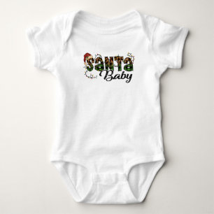 Adorables Christmas Santa Baby   Bodysuit