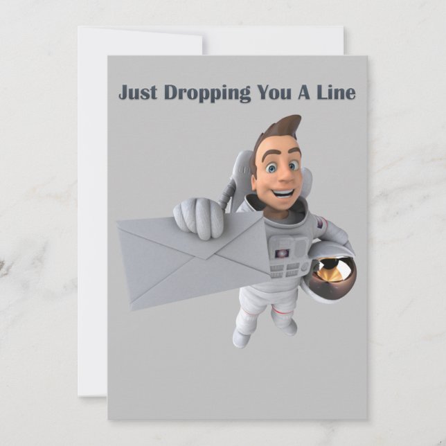 Adorables Custom 3D Universe Cute Astronaut Card (Front)