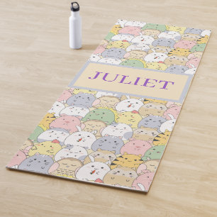 Adorables Custom Cartoon Animals Yoga Mat