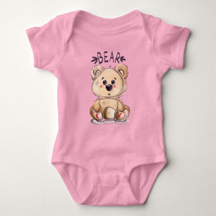 Adorables Cute 3D Teddy Bear Baby Bodysuit