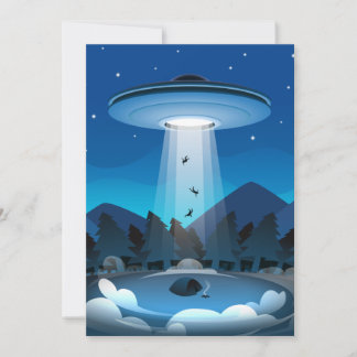 Adorables Funny UFO Abduction Thank You Card