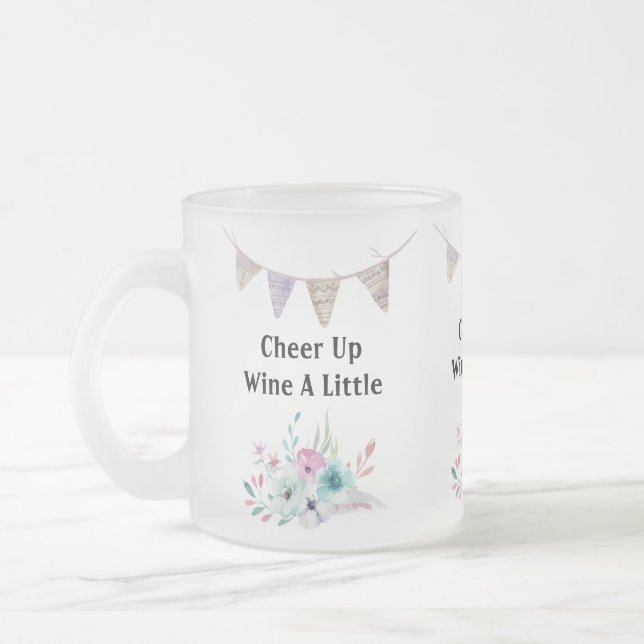 Adorables Funny Wine A Little Frosted Glass Coffee Mug (Left)