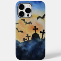 Adorables Halloween Bats In Graveyard