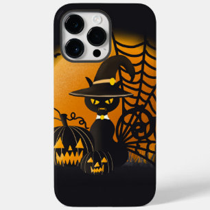 Adorables Halloween Cat And Pumpkin Case-Mate iPhone 14 Pro Max Case