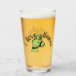 Adorables Llama Love I Love Llamas Green Glass