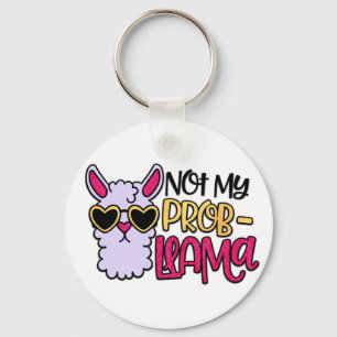 Adorables LLama Love Not My Probllama Key Ring