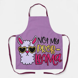 Adorables LLama Love Not My Probllama Purple Apron