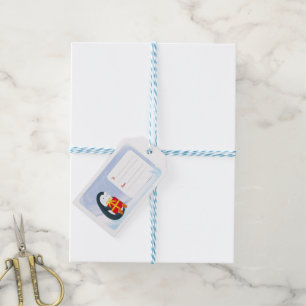 Adorables Penguin With A Present Gift Tags